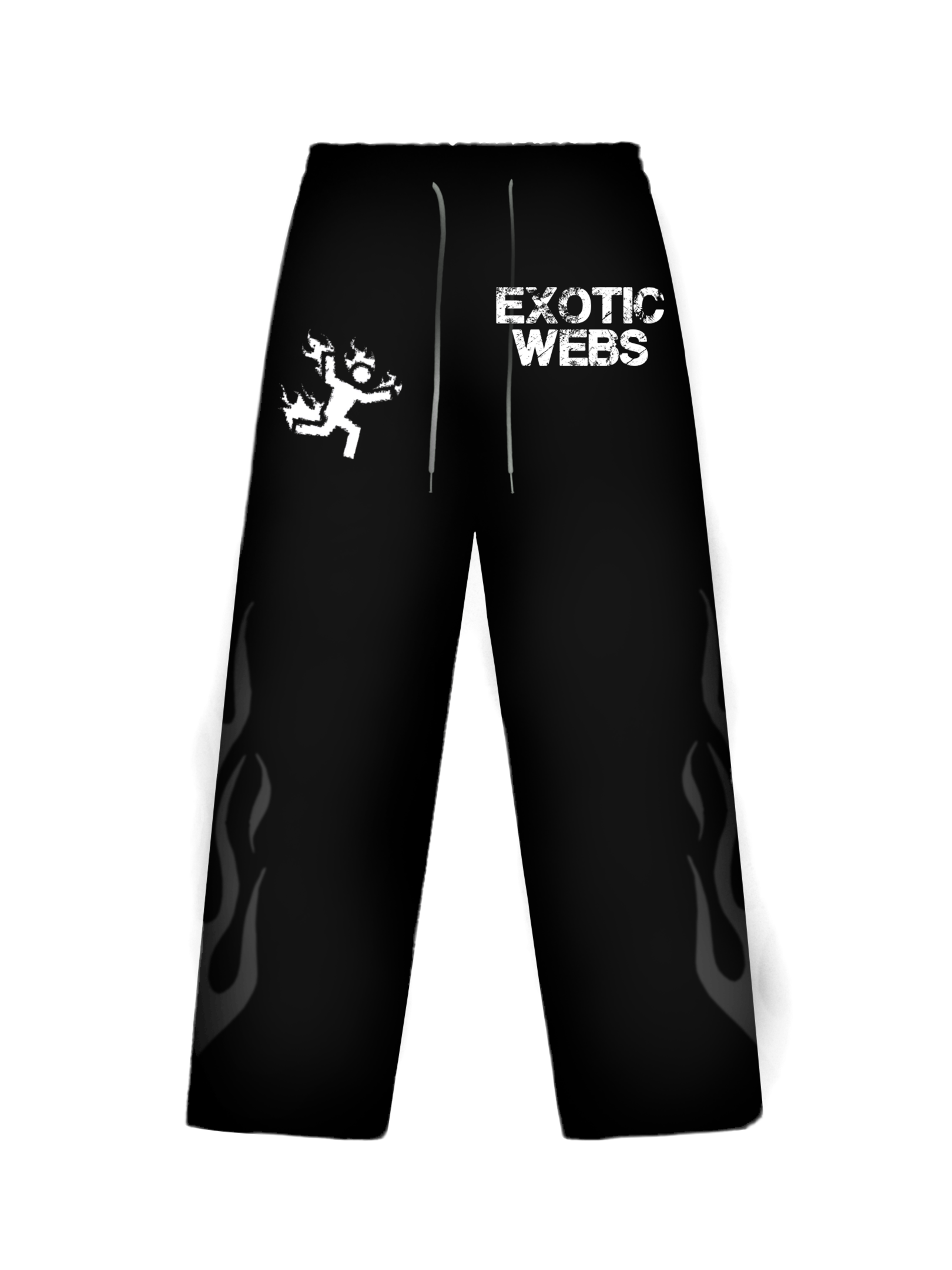 Black Consumed by Fire Stacked Sweats